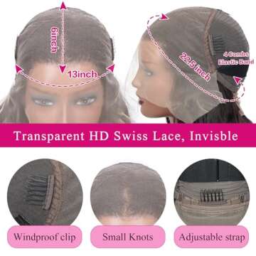 Yumkot 13x6 Lace Front Body Wave Wig - 24inch Glam Hair