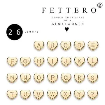 Tiny Gold Initial Heart Necklace for Women - Personalized Gift