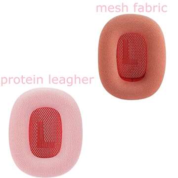 Ear Cushions Leather Replacement for AirPods Max Headphone Protein Leather Memory Foam earpads Ear Cups Replace Cushion (Pink)