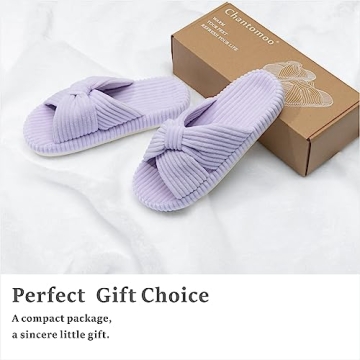 Chantomoo Slippers - Cozy Memory Foam Bow Slippers
