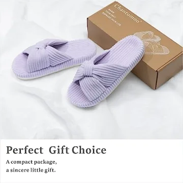 Chantomoo Slippers - Cozy Memory Foam Bow Slippers