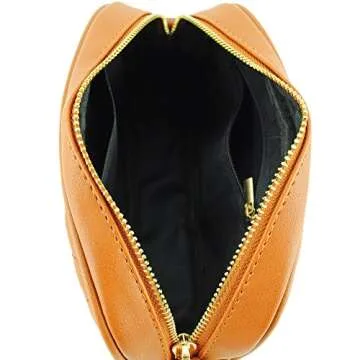 Chic Brown Crossbody Bag with Tassel and Metal Chain
