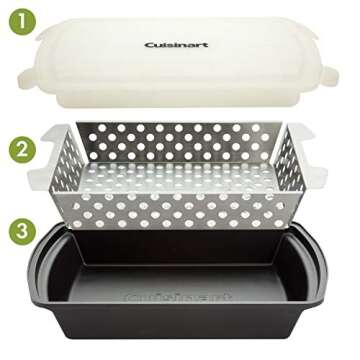 Cuisinart CMT-200 Marinade and Grilling Basket Set, Stainless Steel
