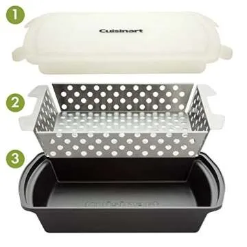 Cuisinart CMT-200 Marinade and Grilling Basket Set, Stainless Steel