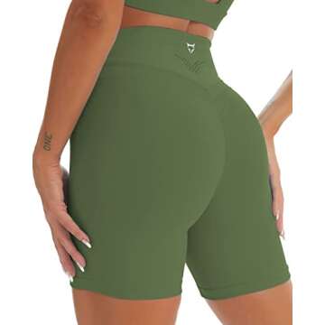 TomTiger Yoga Shorts for Women Tummy Control High Waist Biker Shorts Exercise Workout Butt Lifting T...