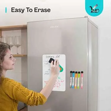 12x8 inch - Small White Board - Magnetic whiteboard - Magnetic Dry Erase Board - Fridge whiteboard - Refrigerator whiteboard - White Board for Fridge - Dry Erase Board Magnetic - Magnetic White Board