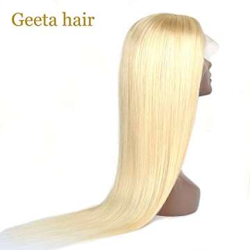 Geeta Hair 613 Lace Front Wigs Human Hair 150% Density 13×4 Blonde Lace Front Human Hair Wigs for W...
