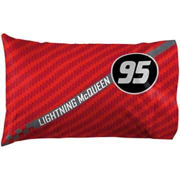 Jay Franco Disney Pixar Cars Race Ready Queen Sheet Set - 4 Piece Set Super Soft and Cozy Kid’s Bedding Features Lewis Hamilton - Fade Resistant Microfiber Sheets (Official Disney Pixar Product)