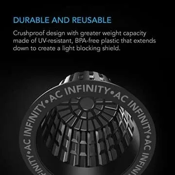 AC Infinity Net Cups 3-Inch, Heavy Duty Garden Slotted Net Pots with Wide Lip Rims, 25-Pack Black Bucket Basket for Indoor Outdoor Growing, Orchids, Aquaponics, Hydroponics