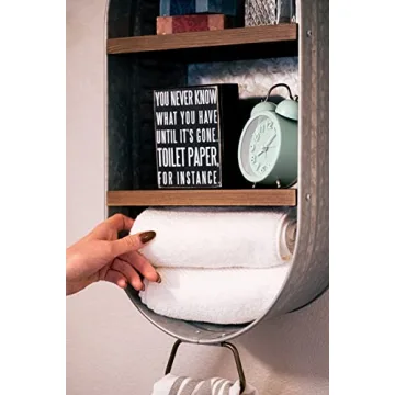 Rustic Galvanized Wash Tub & Shelves for Bathrooms
