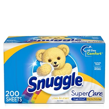 Snuggle SuperCare Fabric Softener Dryer Sheets - Lilies and Linen Scent, 200 Count