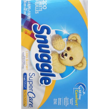 Snuggle SuperCare Dryer Sheets 200 Count Lilies and Linen
