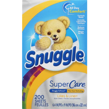 Snuggle SuperCare Dryer Sheets 200 Count Lilies and Linen