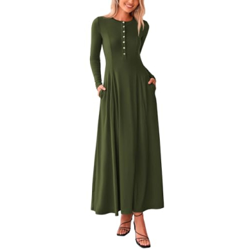 PRETTYGARDEN Casual Maxi Dress for Women | Stylish Fit and Flare Design