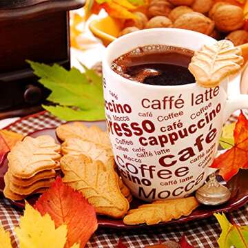 8 Pieces Fall Leaf Cookie Cutters Mold 2.5 Inch Autumn Leaves Plunger Cutters Maple Leaves Plastic Cookie Cutter Stampers for Thanksgiving Christmas Autumn Pastry Pie Biscuits Baking Decoration DIY