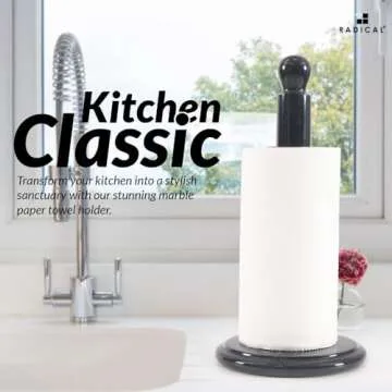 Stylish RADICALn Marble Paper Towel Holder for Kitchen