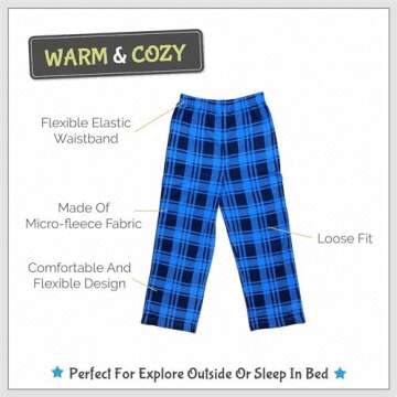 Boys Pajama Pants 3-Pack - Soft Fleece Sleepwear