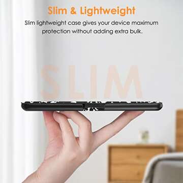 Fintie Slimshell Case for 6.8" Kindle Paperwhite (11th Generation-2021) and Kindle Paperwhite Signature Edition - Premium Lightweight PU Leather Cover with Auto Sleep/Wake, Composition Book
