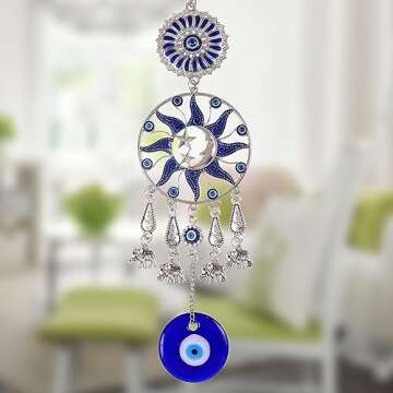 Blue Evil Eye Chimes Amulet for Protection and Prosperity