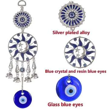 Blue Evil Eye Chimes Amulet for Protection and Prosperity