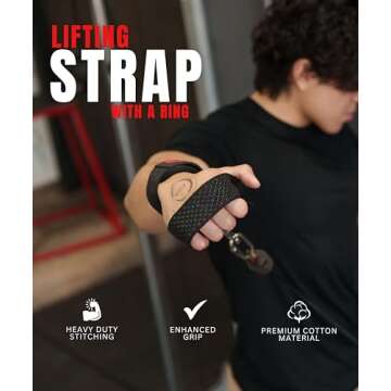 Ekkovision Weight Lifting Straps With Cuffed D Ring, Wrist Support for Men, Heavy Duty Thick Comfort...