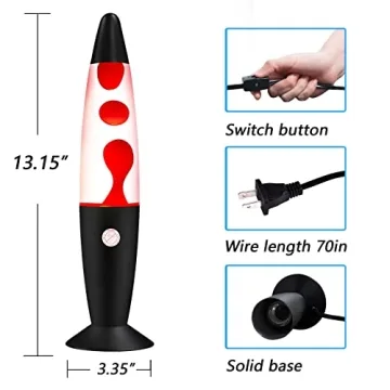 Vanful Red Magma Liquid Motion Lamp for Home Ambience