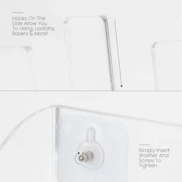 ANGORA BRANDS Acrylic Shower Shelves for Stylish Storage