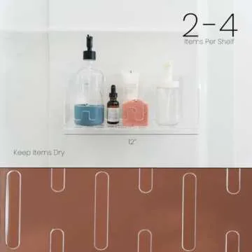 ANGORA BRANDS Acrylic Shower Shelves for Stylish Storage
