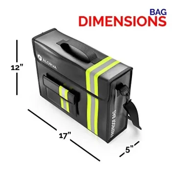 Fireproof Waterproof Document Bag with Lock & Wallet Protector