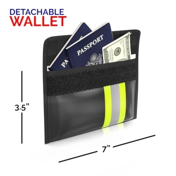 Fireproof Waterproof Document Bag with Lock & Wallet Protector