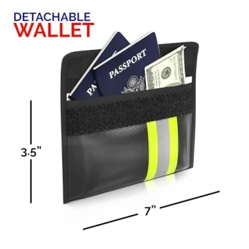 Fireproof Waterproof Document Bag with Lock & Wallet Protector