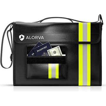 Fireproof Waterproof Document Bag with Lock & Wallet Protector