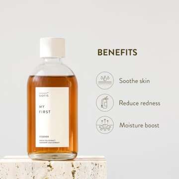 SIORIS My First essener 3.38 fl.oz. 100ml Korean Skin Care Moist, Nourishing essence toner based by organic green tea mugwort to Soothe and calming down irritated skin