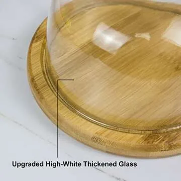 KVMORZE Mini Glass Cake Tray with Dome for All Occasions