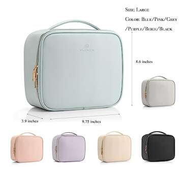 Vlando Toiletry Bag, Large Wash Bag, Travel Cosmetic Make-up Bag, Multi-compartment with Dividers for Cosmetics Makeup Brushes Toiletry Jewelry Accessories, Black