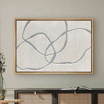SIGNWIN Geometric Gray Watercolor Canvas Print Wall Art