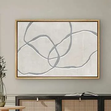 SIGNWIN Geometric Gray Watercolor Canvas Print Wall Art