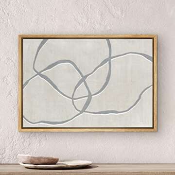 SIGNWIN Geometric Gray Watercolor Canvas Print Wall Art