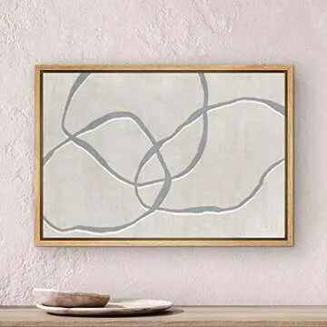 SIGNWIN Geometric Gray Watercolor Canvas Print Wall Art