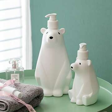 Adorable Polar Bear Soap Dispenser for Kitchen or Bath