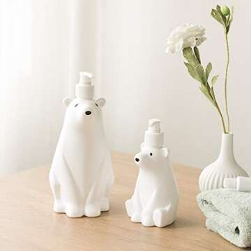 Adorable Polar Bear Soap Dispenser for Kitchen or Bath