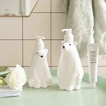 Adorable Polar Bear Soap Dispenser for Kitchen or Bath