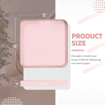 MAONAME 13" Pink Decorative Tray - Stylish and Functional