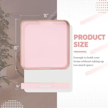 MAONAME 13" Pink Decorative Tray - Stylish and Functional