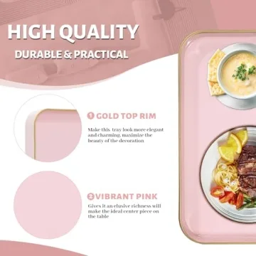 MAONAME 13" Pink Decorative Tray - Stylish and Functional