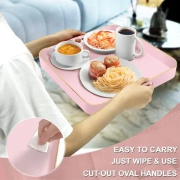 MAONAME 13" Pink Decorative Tray - Stylish and Functional