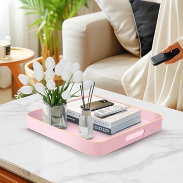 MAONAME 13" Pink Decorative Tray - Stylish and Functional