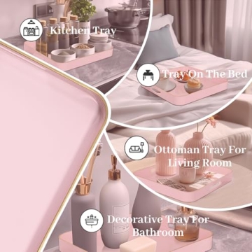 MAONAME 13" Pink Decorative Tray - Stylish and Functional