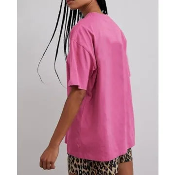 Oversized Y2K Graphic Tees Women Floral Fruit Prints