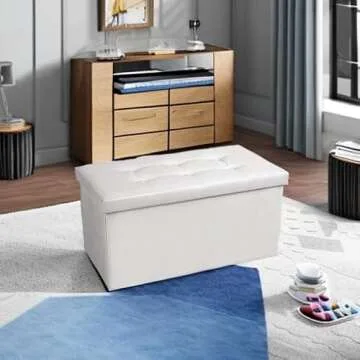 COSYLAND Multipurpose Ottoman - 30x15x15in Folding Storage